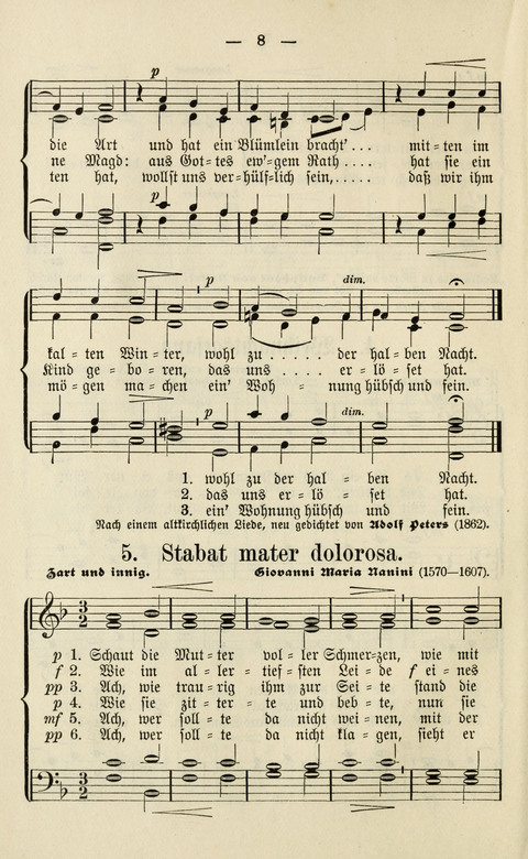 Sammlung Kirchlicher Lieder: für den Gemischten Chor. Liederbuch für Kirche, Schule und Haus page 8