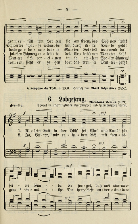 Sammlung Kirchlicher Lieder: für den Gemischten Chor. Liederbuch für Kirche, Schule und Haus page 9