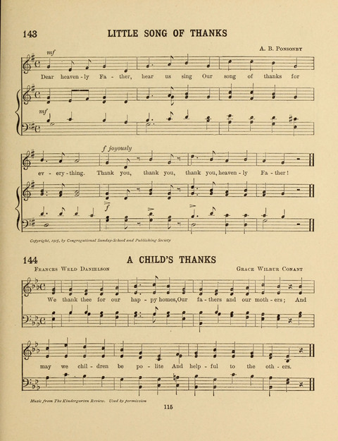 Songs for Little People: for use in the Sunday-School, the Kindergarten and the Home page 115