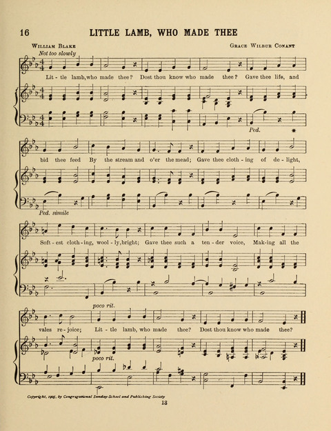 Songs for Little People: for use in the Sunday-School, the Kindergarten and the Home page 13
