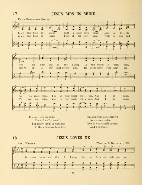 Songs for Little People: for use in the Sunday-School, the Kindergarten and the Home page 14