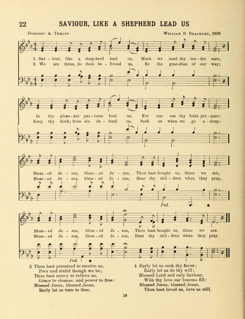 Songs for Little People: for use in the Sunday-School, the Kindergarten and the Home page 18