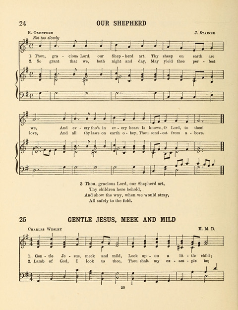 Songs for Little People: for use in the Sunday-School, the Kindergarten and the Home page 20