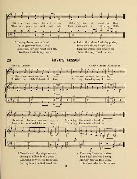 Songs for Little People: for use in the Sunday-School, the Kindergarten and the Home page 21