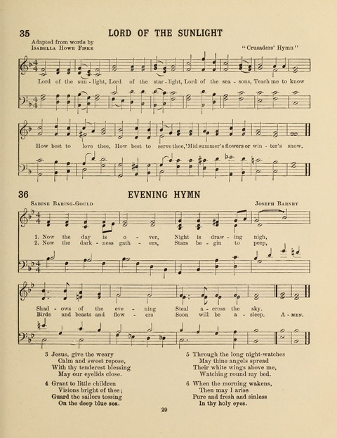 Songs for Little People: for use in the Sunday-School, the Kindergarten and the Home page 29