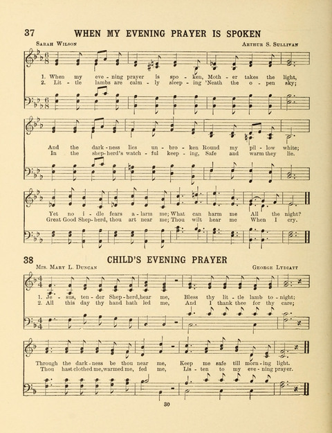 Songs for Little People: for use in the Sunday-School, the Kindergarten and the Home page 30
