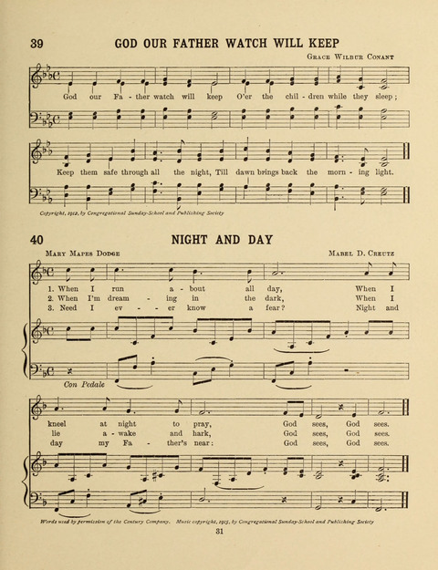 Songs for Little People: for use in the Sunday-School, the Kindergarten and the Home page 31