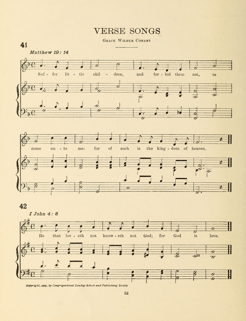 Songs for Little People: for use in the Sunday-School, the Kindergarten and the Home page 32