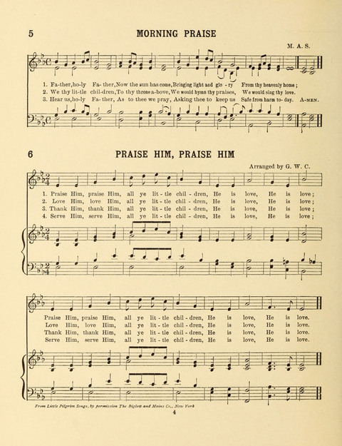 Songs for Little People: for use in the Sunday-School, the Kindergarten and the Home page 4