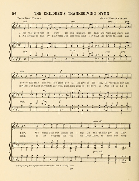 Songs for Little People: for use in the Sunday-School, the Kindergarten and the Home page 40