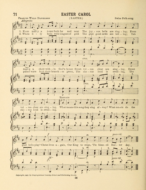 Songs for Little People: for use in the Sunday-School, the Kindergarten and the Home page 56