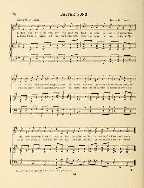 Songs for Little People: for use in the Sunday-School, the Kindergarten and the Home page 60