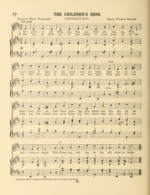 Songs for Little People: for use in the Sunday-School, the Kindergarten and the Home page 62