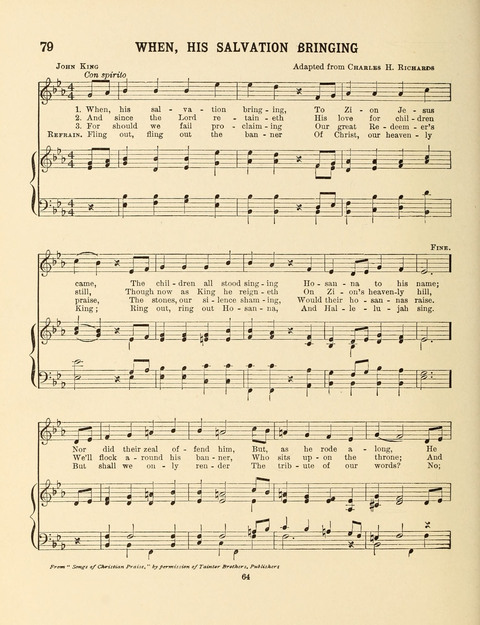 Songs for Little People: for use in the Sunday-School, the Kindergarten and the Home page 64