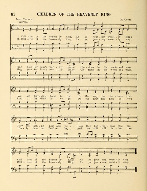 Songs for Little People: for use in the Sunday-School, the Kindergarten and the Home page 66