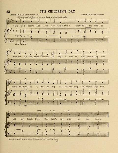 Songs for Little People: for use in the Sunday-School, the Kindergarten and the Home page 67