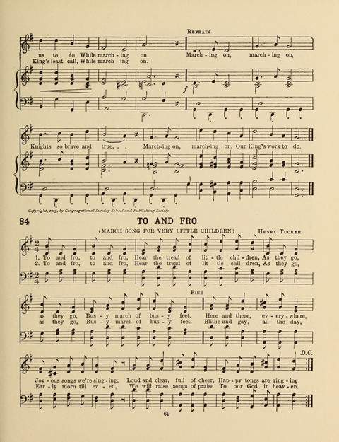 Songs for Little People: for use in the Sunday-School, the Kindergarten and the Home page 69