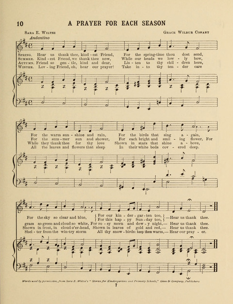 Songs for Little People: for use in the Sunday-School, the Kindergarten and the Home page 7