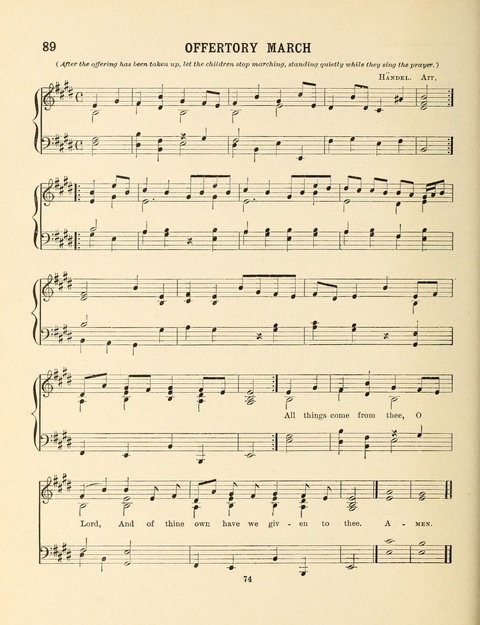 Songs for Little People: for use in the Sunday-School, the Kindergarten and the Home page 74
