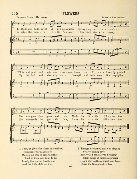 Songs for Little People: for use in the Sunday-School, the Kindergarten and the Home page 96
