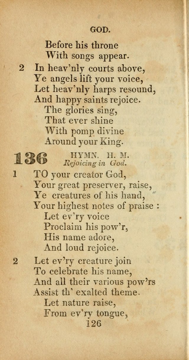 Sacred lyrics, or Select hymns: particularly adapted to revivals of religion, and intended as a supplement to Watts.  page 126