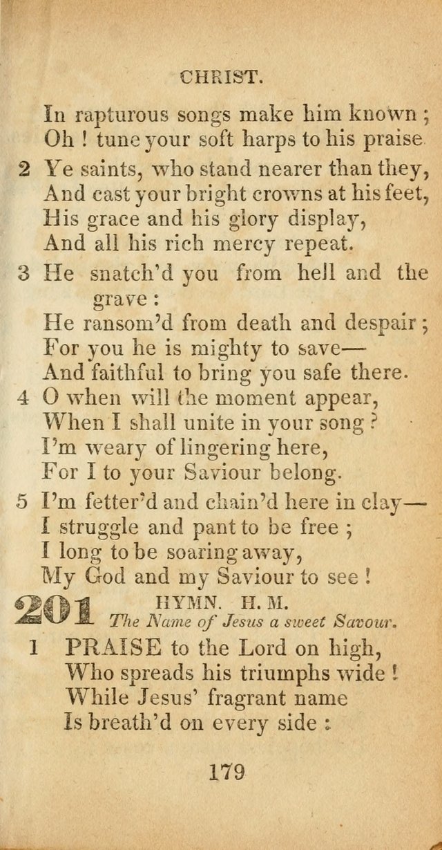 Sacred lyrics, or Select hymns: particularly adapted to revivals of religion, and intended as a supplement to Watts.  page 179