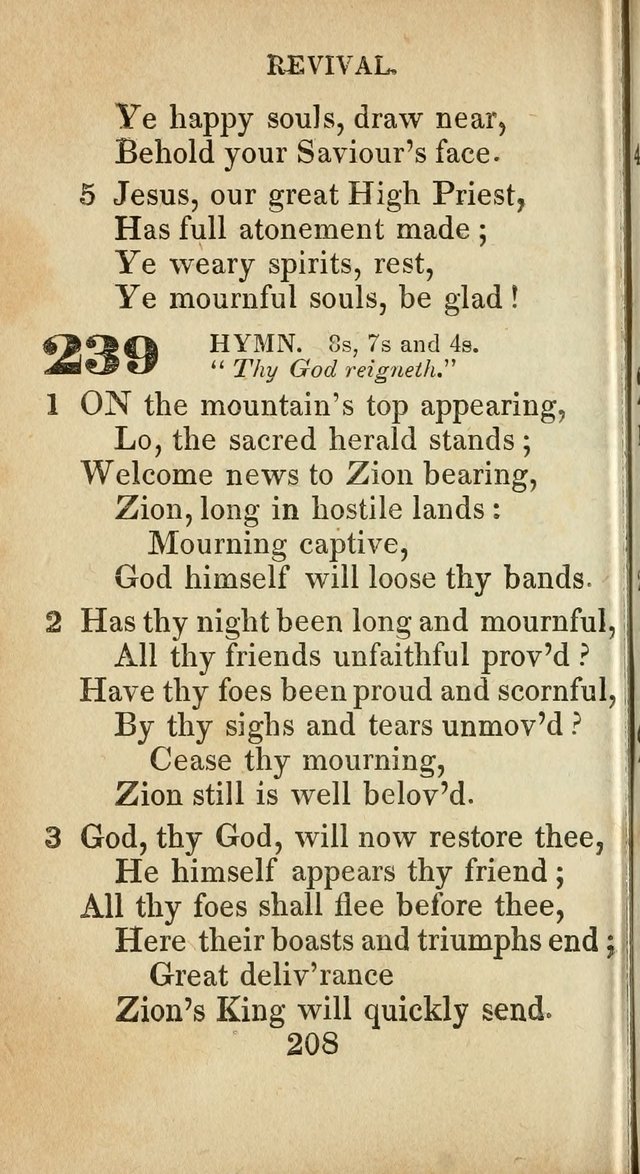 Sacred lyrics, or Select hymns: particularly adapted to revivals of religion, and intended as a supplement to Watts.  page 208
