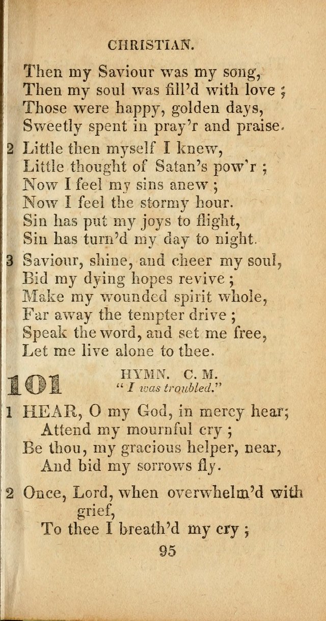 Sacred lyrics, or Select hymns: particularly adapted to revivals of religion, and intended as a supplement to Watts.  page 95