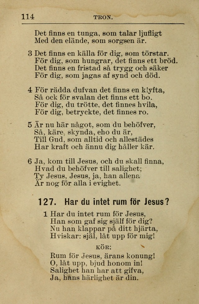 Söndagsskolbok: innehållande liturgi och sånger för söndagsskolan (Omarbetad uppl.) page 114