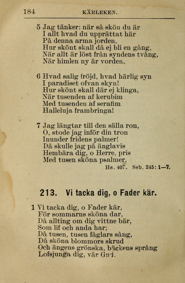 Söndagsskolbok: innehållande liturgi och sånger för söndagsskolan (Omarbetad uppl.) page 186