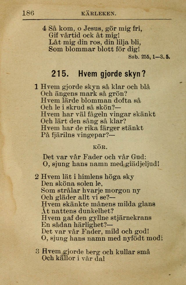 Söndagsskolbok: innehållande liturgi och sånger för söndagsskolan (Omarbetad uppl.) page 188