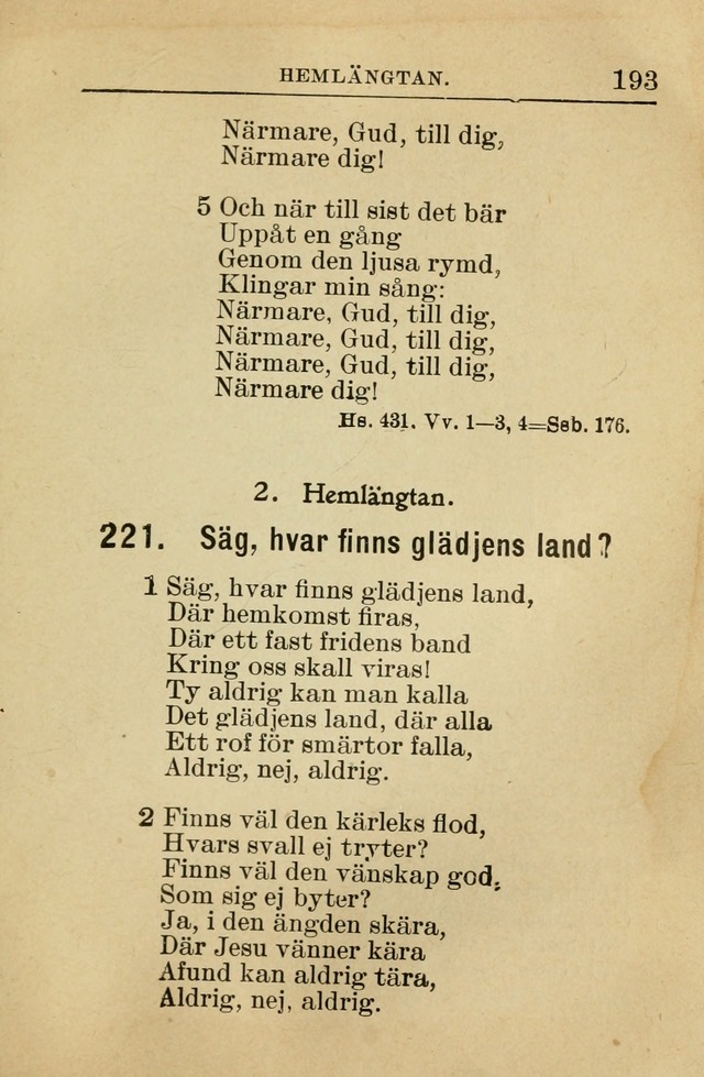 Söndagsskolbok: innehållande liturgi och sånger för söndagsskolan (Omarbetad uppl.) page 195