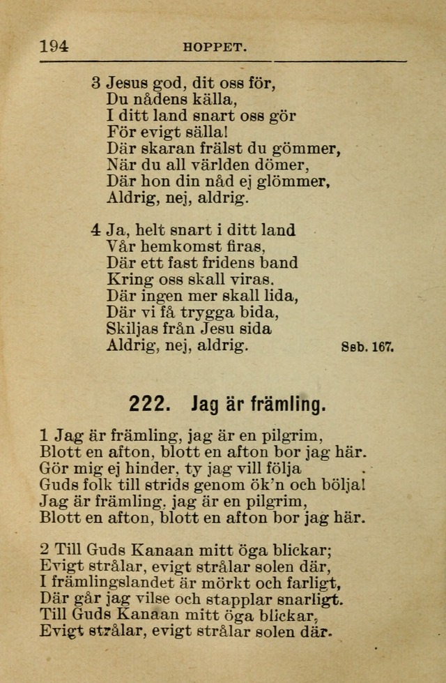 Söndagsskolbok: innehållande liturgi och sånger för söndagsskolan (Omarbetad uppl.) page 196