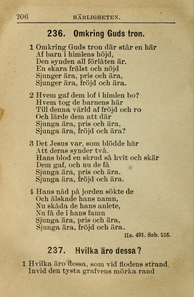 Söndagsskolbok: innehållande liturgi och sånger för söndagsskolan (Omarbetad uppl.) page 208