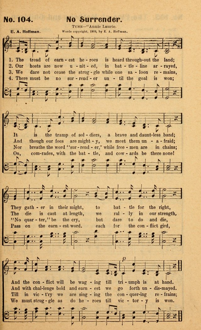 Songs of the New Crusade: a collection of stirring twentieth century temperance songs page 103