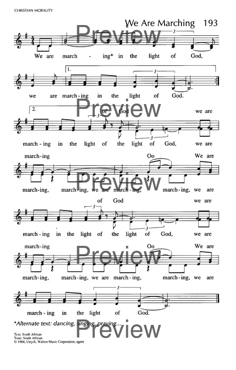 Singing Our Faith: a hymnal for young Catholics page 105