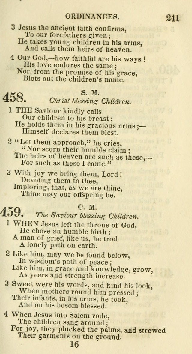 Social Psalmist: or hymns, selected for the private use and social meetings of evangelical Christians page 249