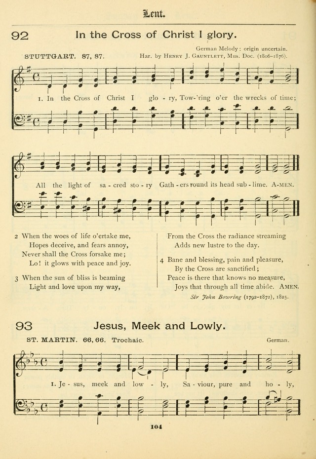 School and Parish Hymnal: with tunes page 105