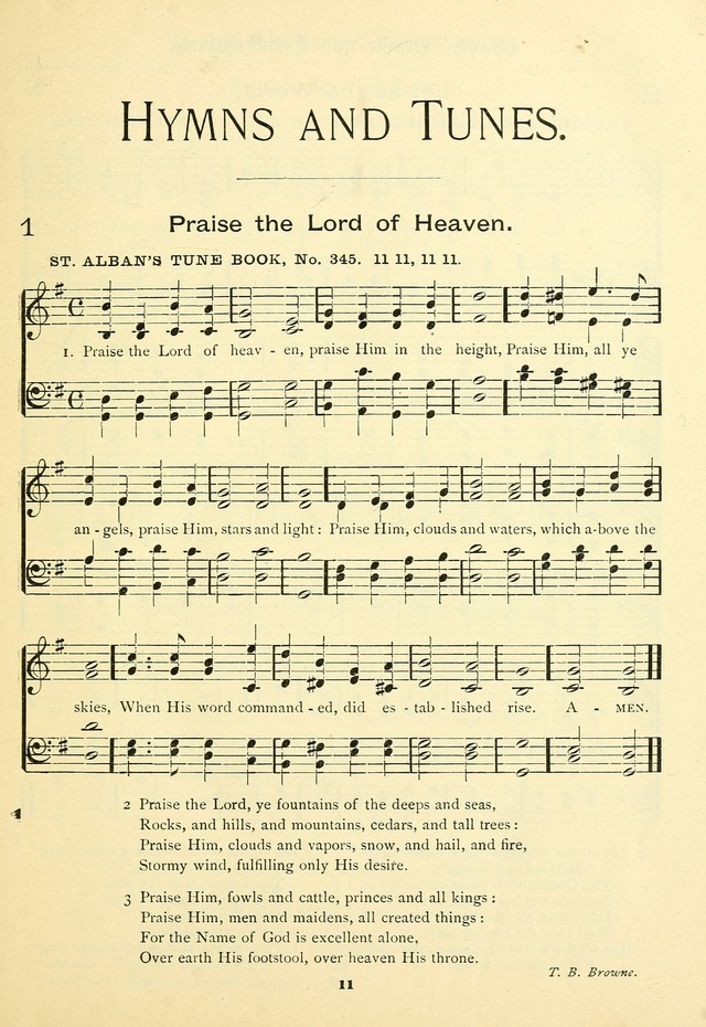 School and Parish Hymnal: with tunes page 12