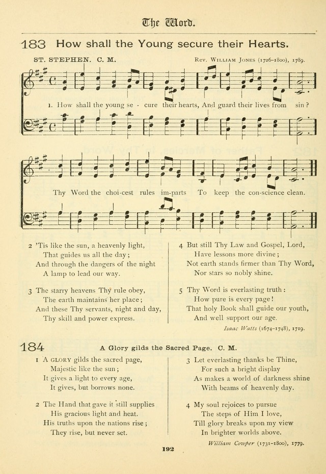 School and Parish Hymnal: with tunes page 193