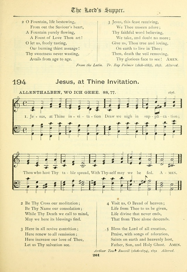 School and Parish Hymnal: with tunes page 202