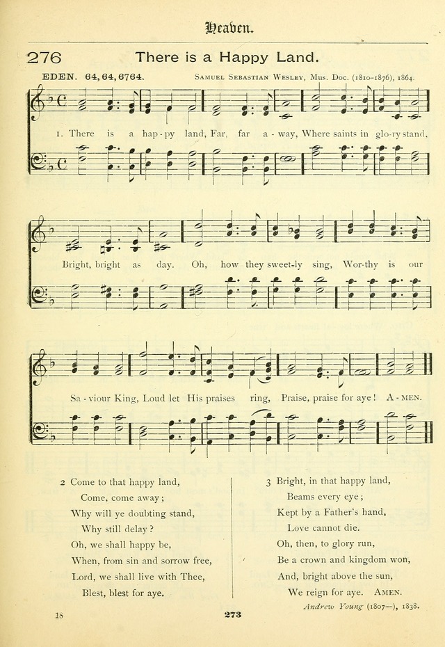 School and Parish Hymnal: with tunes page 274