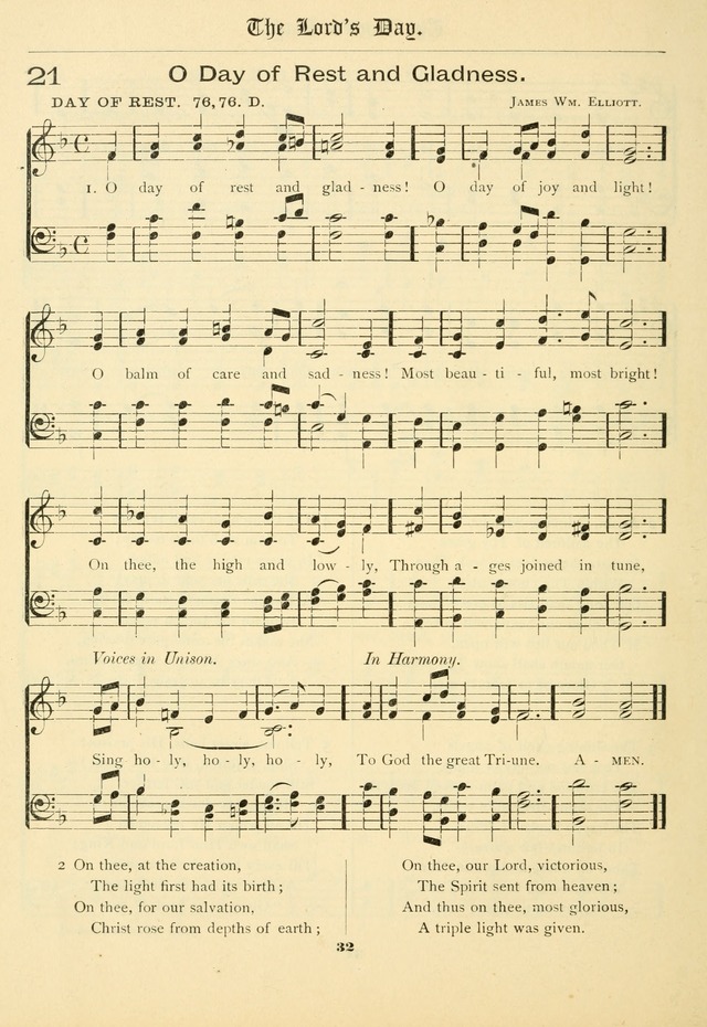 School and Parish Hymnal: with tunes page 33