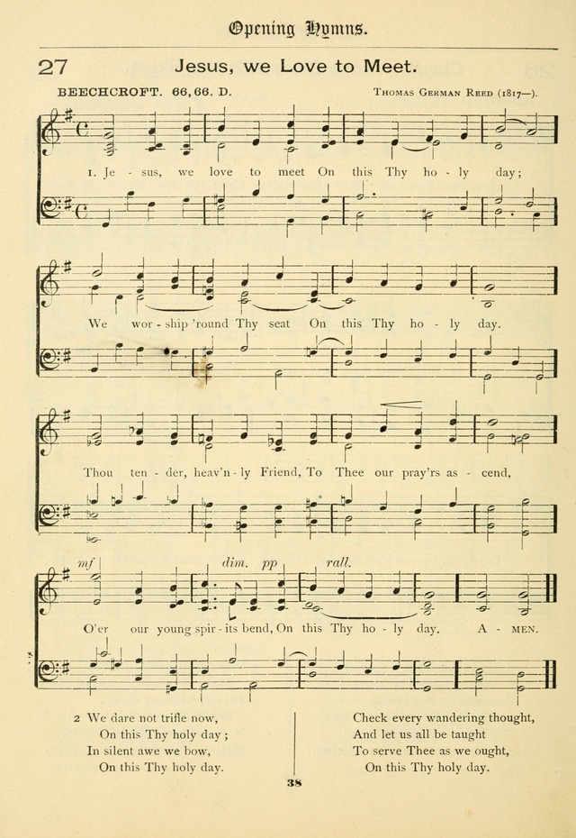 School and Parish Hymnal: with tunes page 39