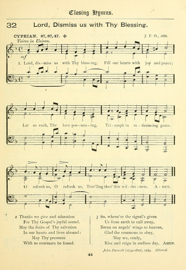 School and Parish Hymnal: with tunes page 44