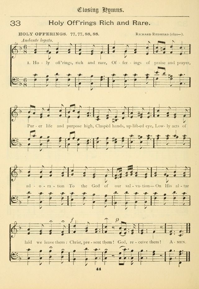 School and Parish Hymnal: with tunes page 45