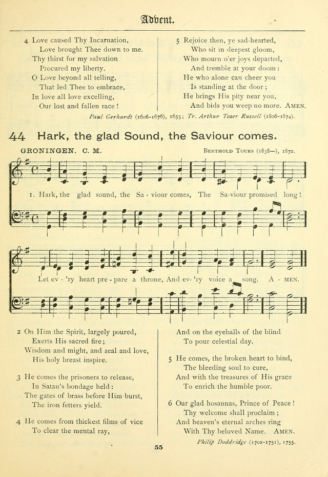 School and Parish Hymnal: with tunes page 56