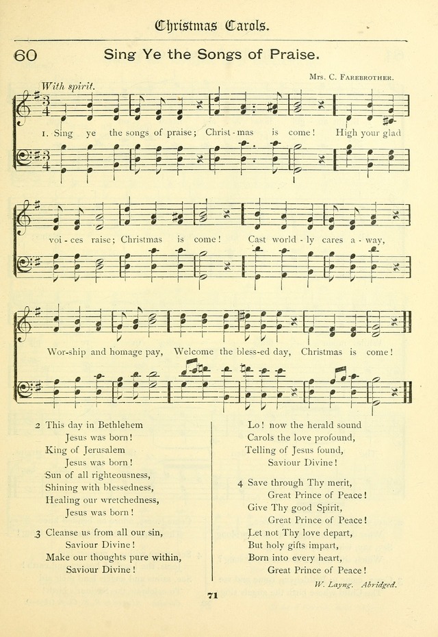 School and Parish Hymnal: with tunes page 72