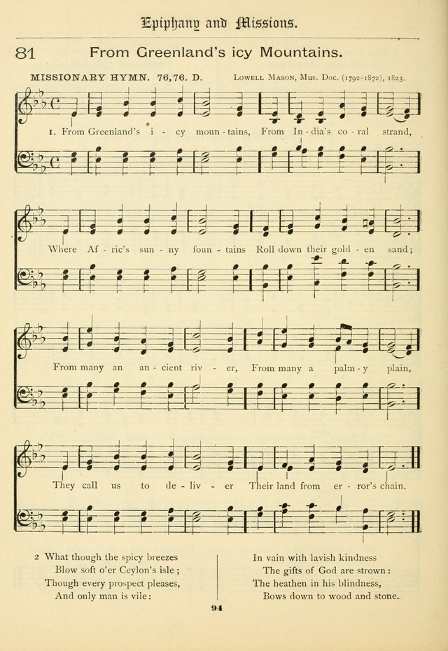 School and Parish Hymnal: with tunes page 95
