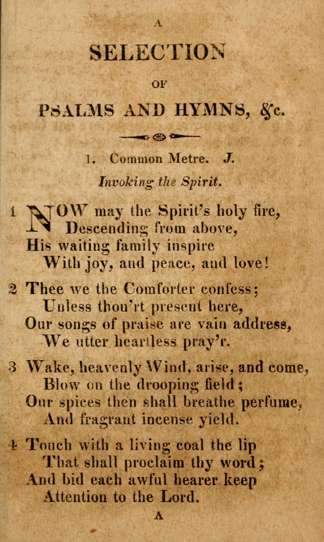 A Selection of Psalms and Hymns: done under the appointment of the Philadelphian Association (4th ed.) page 1